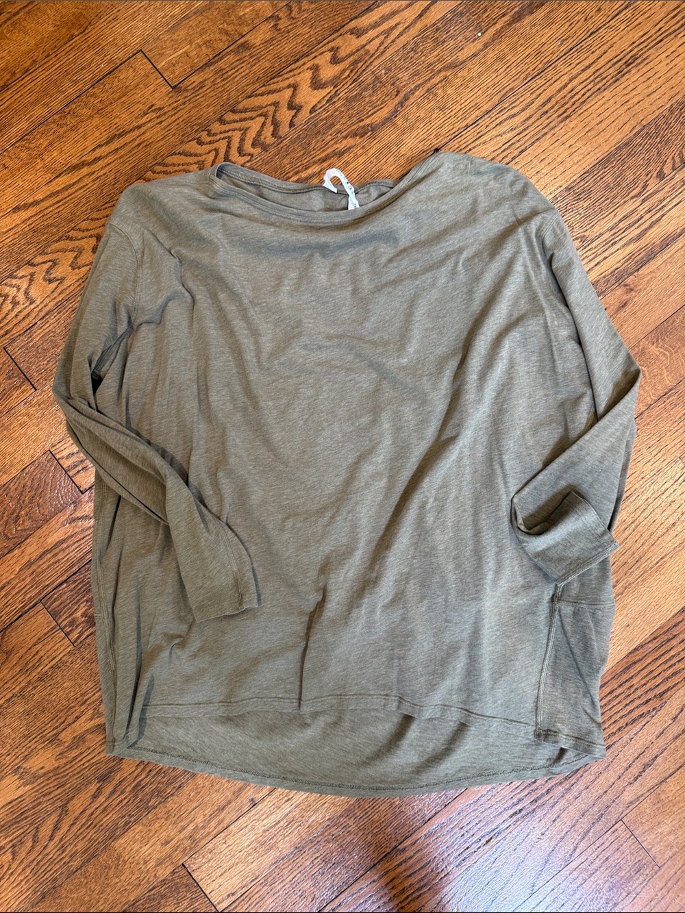Lululemon Back in Action Lightweight Olive Green Long Sleeve Top